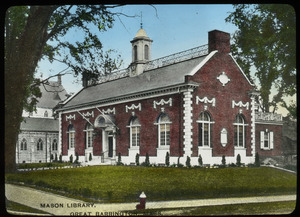 Mason Library, Great Barrington, Mass (brick building with white trim and ornamentation)