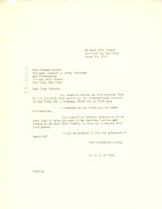 Letter from W. E. B. Du Bois to National Council of Arts, Sciences and Professions