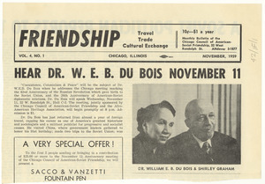 Hear Dr. W. E. B. Du Bois November 11