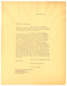 Letter from W. E. B. Du Bois to Foreign Affairs