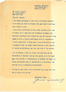 Letter from Jack Turner, Jr., to W. E. B. Du Bois