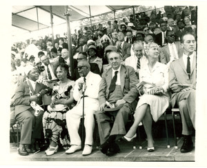 W. E. B. Du Bois and Shirley Graham Du Bois at independence celebration in Nigeria