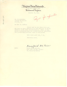 Letter from Henry Jared McGuinn to W. E. B. Du Bois