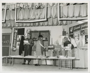 Clients performing in a holiday play