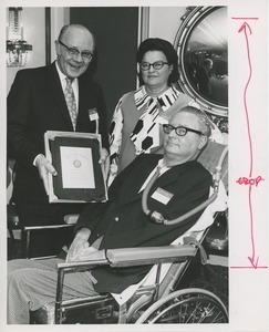 Dr. Salvatore G. DiMichael, Mrs. Farris Lind, and President's Trophy recipient Mr. Farris Lind