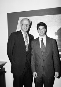 Congressman John W. Olver (left) with unidentified man