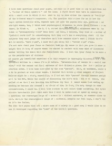Letter from Cynthia Miller to unidentified correspondent