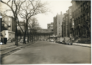 Street view of elevated train