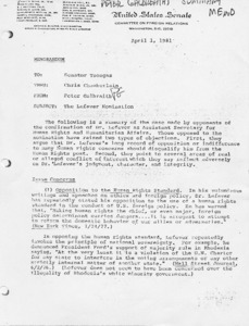 Lefever Nomination