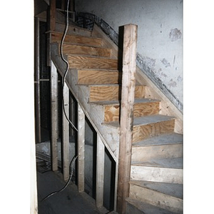 Staircase under construction at 326 Shawmut Avenue.