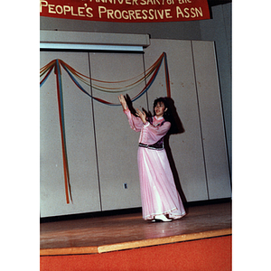 Performer at a Chinese Progressive Association anniversary party