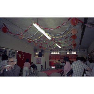 Decorations at a Chinese Progressive Association anniversary event