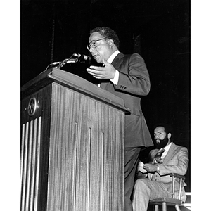 Author Alex Haley gives a speech for "Town and Gown weekend"