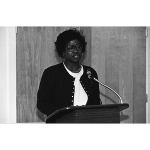 Ellen Jackson speaks at the SOAR Awards at the African American Institute