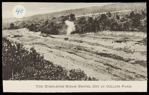 The completed steam shovel cut at Collins Farm