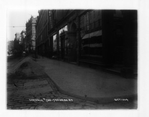 Sidewalk 736-740 Washington St., east side, Boston, Mass., October 1904