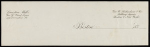 Letterhead for Geo. C. Richardson & Co., selling agents, Boston and New York, 1870s