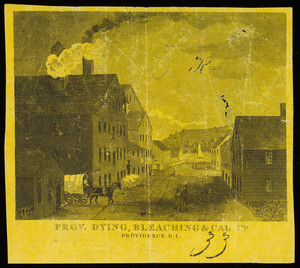 Label for the Providence Dying, Bleaching & Calendering Co., Providence, Rhode Island, undated