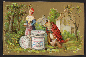 Trade card for Extractum Carnus Liebig, meat extract, Liebig's Extract of Meat Company, London, undated