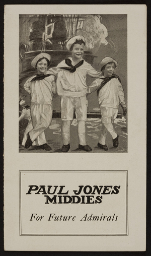 Paul Jones Middies for future admirals, sold by A.L. Foster, Hartford, Connecticut, undated