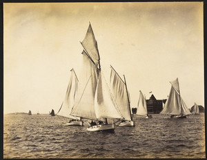 Queen Mab, Sea Bird, Amy, Davy Crockett & Black Cloud (Start of Catboat Race At Hull)