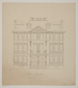 Front elevation for a multi-family apartment dwelling, undated
