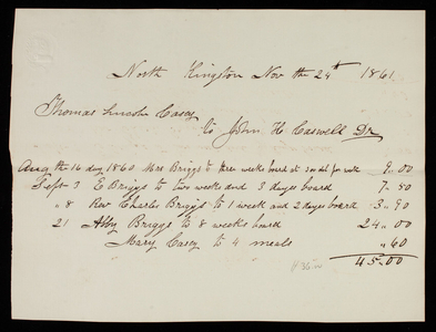 John H. Caswell to Thomas Lincoln Casey, November 24, 1861