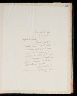 Thomas Lincoln Casey Letterbook (1888-1895), Thomas Lincoln Casey to General [illegible], June 2, 1891