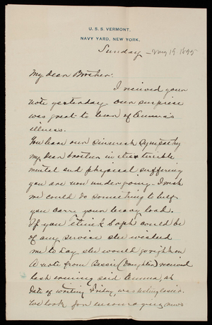 Admiral Silas Casey to Thomas Lincoln Casey, May 19, 1895
