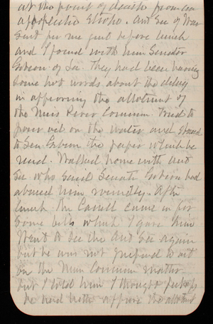 Thomas Lincoln Casey Notebook, October 1890-December 1890, 10, at the point of death from a