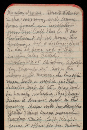 Thomas Lincoln Casey Notebook, November 1893-February 1894, 35, Sunday Dec 24