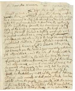 Letter (draft) from Abigail Adams to Mercy Otis Warren, [3] February 1775