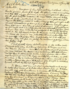 Letter from Benjamin Smith Lyman to Prof. J. P. Lesley, Keene, N. H.