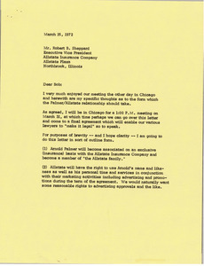 Letter from Mark H. McCormack to Robert B. Sheppard