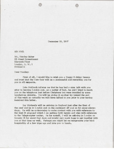 Letter from Mark H. McCormack to Stanley Baker