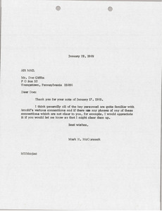 Letter from Mark H. McCormack to Doc Giffin