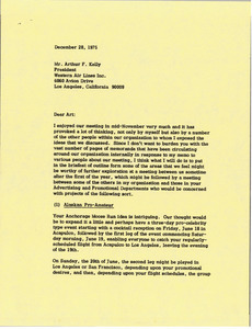 Letter from Mark H. McCormack to Arthur F. Kelly