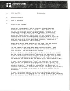 Memorandum from Mark H. McCormack to Alastair Johnston