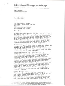 Letter from Mark H. McCormack to Beverly F. Dolan