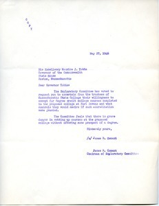 Letter from James B. Conant to Maurice J. Tobin