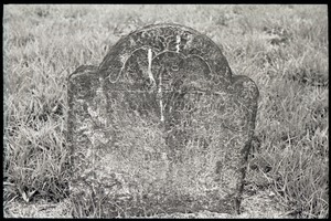 Illegible early gravestone, Old Derby Uptown Burying Ground