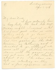 Letter from Letitia Crane to Frank F. Newth