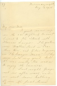 Letter from Letitia Crane to Frank F. Newth