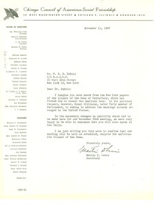 Letter from Chicago Council of American-Soviet Friendship to W. E. B. Du Bois