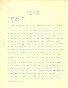 Letter from Delilah L. Beasley to W. E. B. Du Bois
