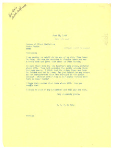 Letter from W. E. B. Du Bois to Bureau of Vital Statistics