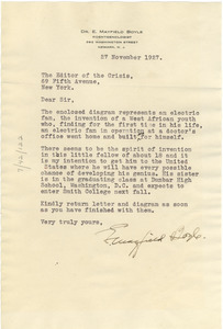 Letter from E. Mayfield Boyle to Editor of the Crisis