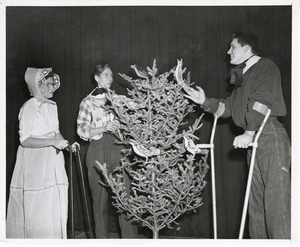 Young clients performing a holiday play