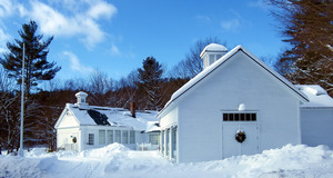 Rowe Historical Society: exterior view in the snow