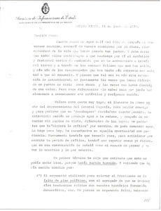 Letter from Gustavo MartÍnez Zuvíra to Alejandro A. Lanusse